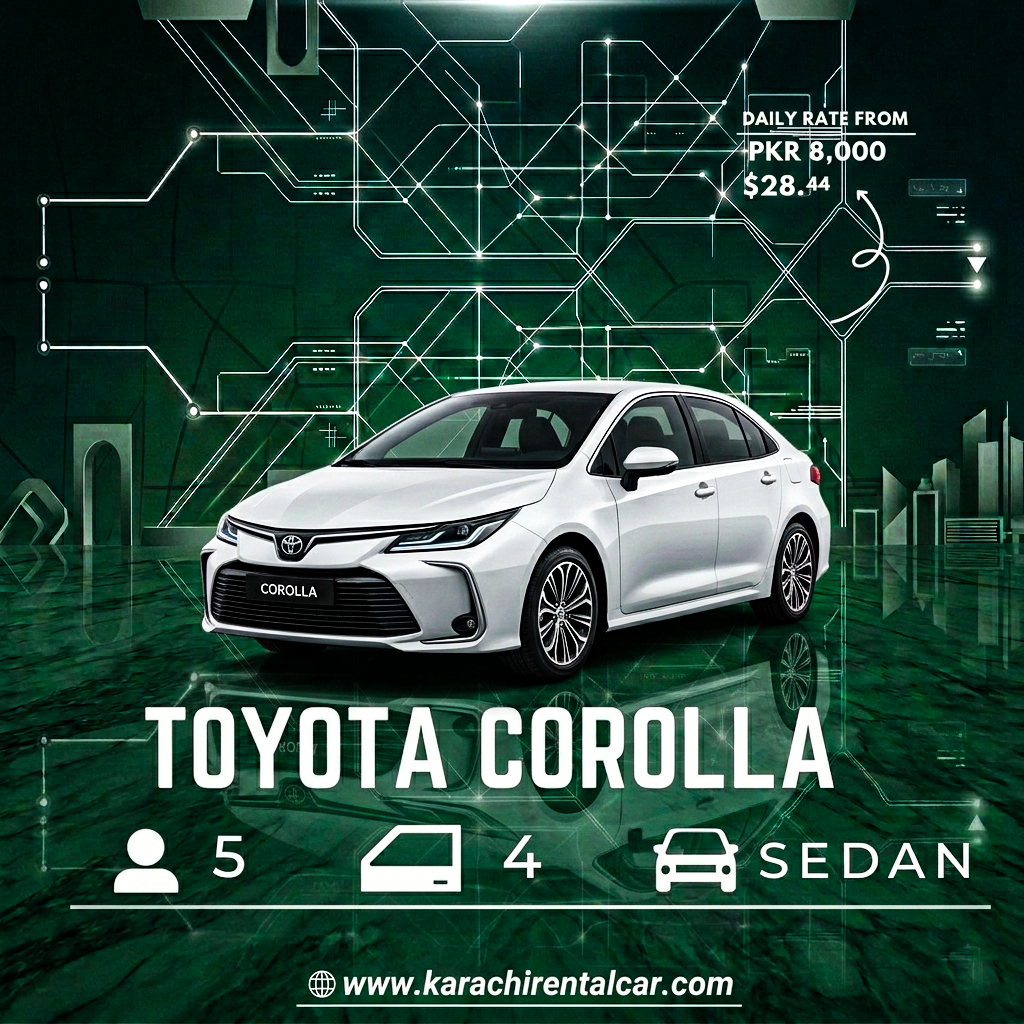 Corolla Rent Karachi Driver